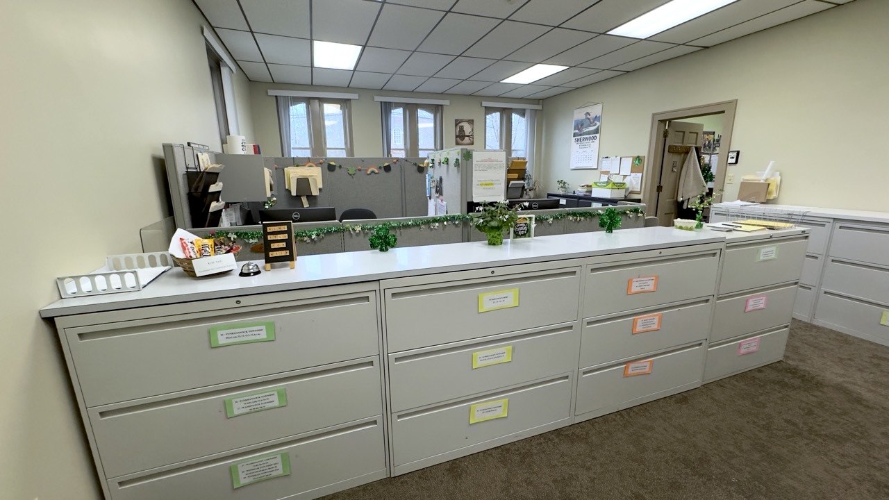 Wyoming County Assessment Office front counter at the Courthouse in Tunkhannock